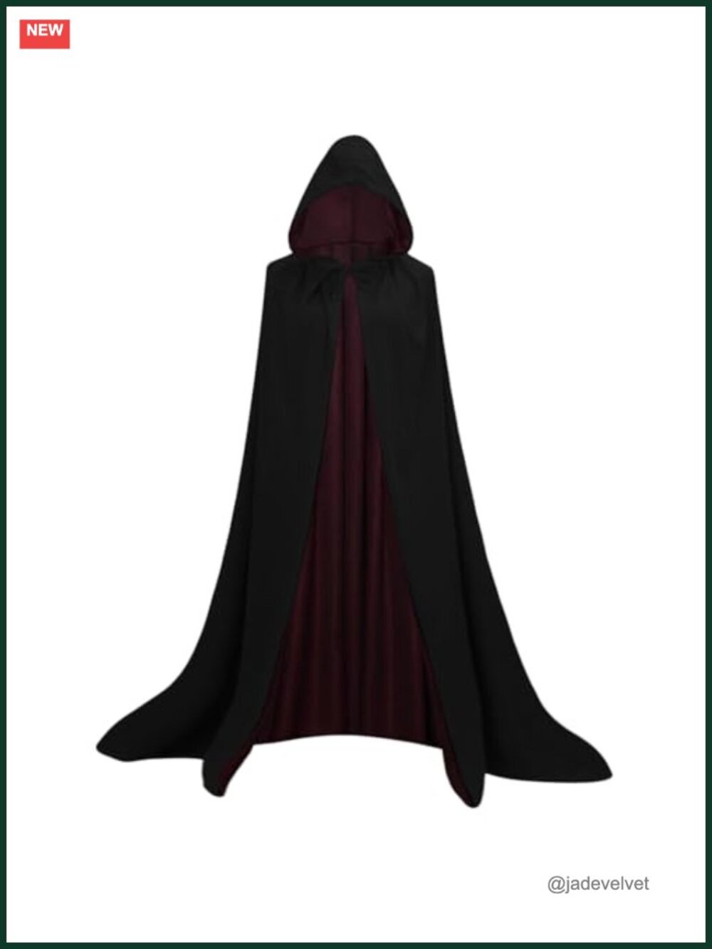 Unisex Hooded Cloak Cape Reversible Knitted Halloween Cosplay Costume